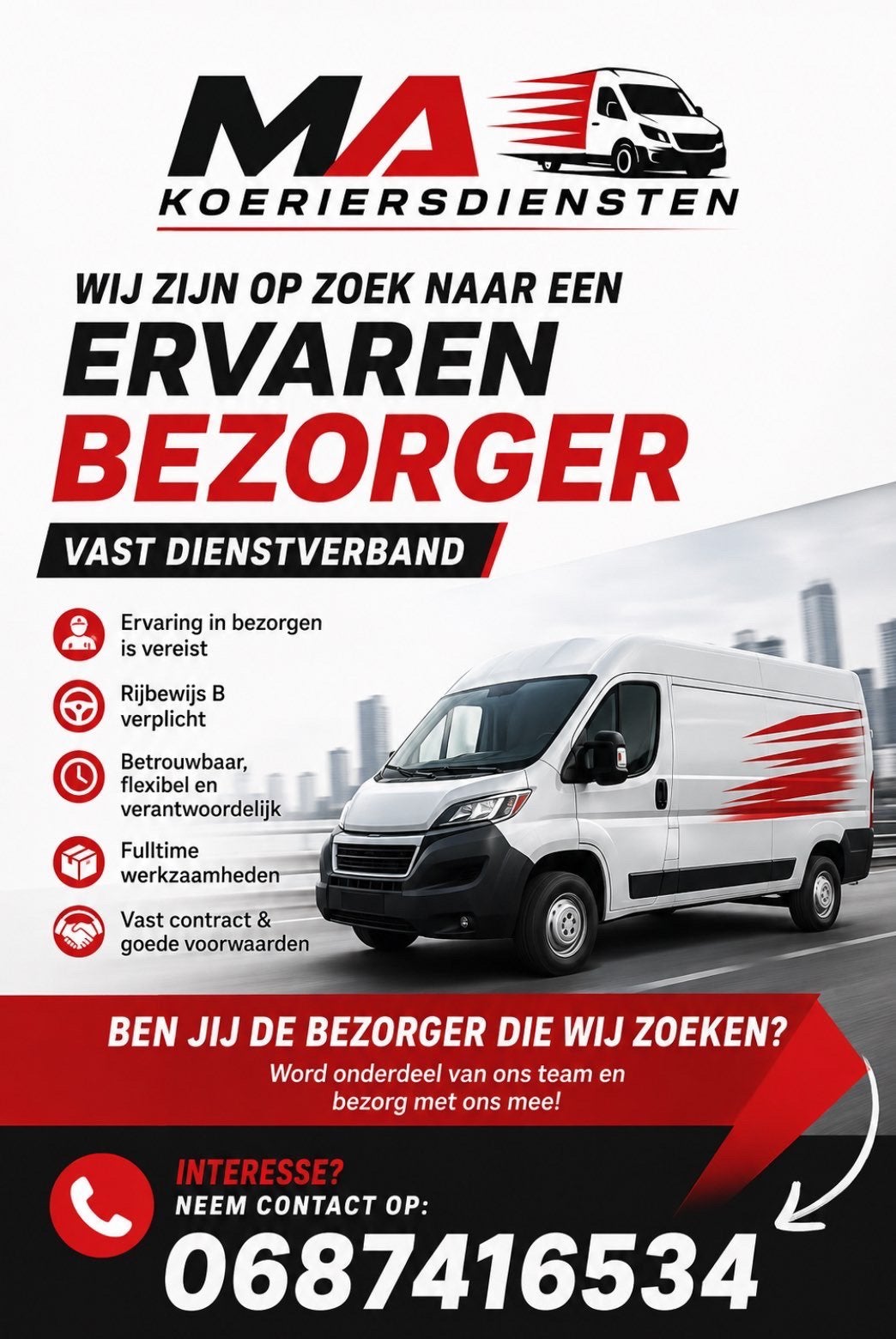 Bezorger Gezocht Oirschot!, Variabele uren, Overige niveaus, Starter, Overige vormen