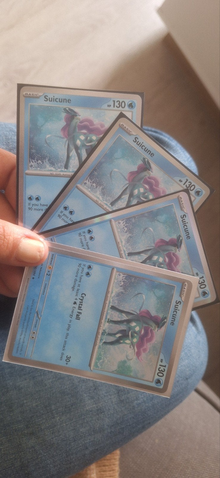 Pokémon Suicune Kaarten - Set van 4, Ophalen of Verzenden, Zo goed als nieuw, Meerdere kaarten