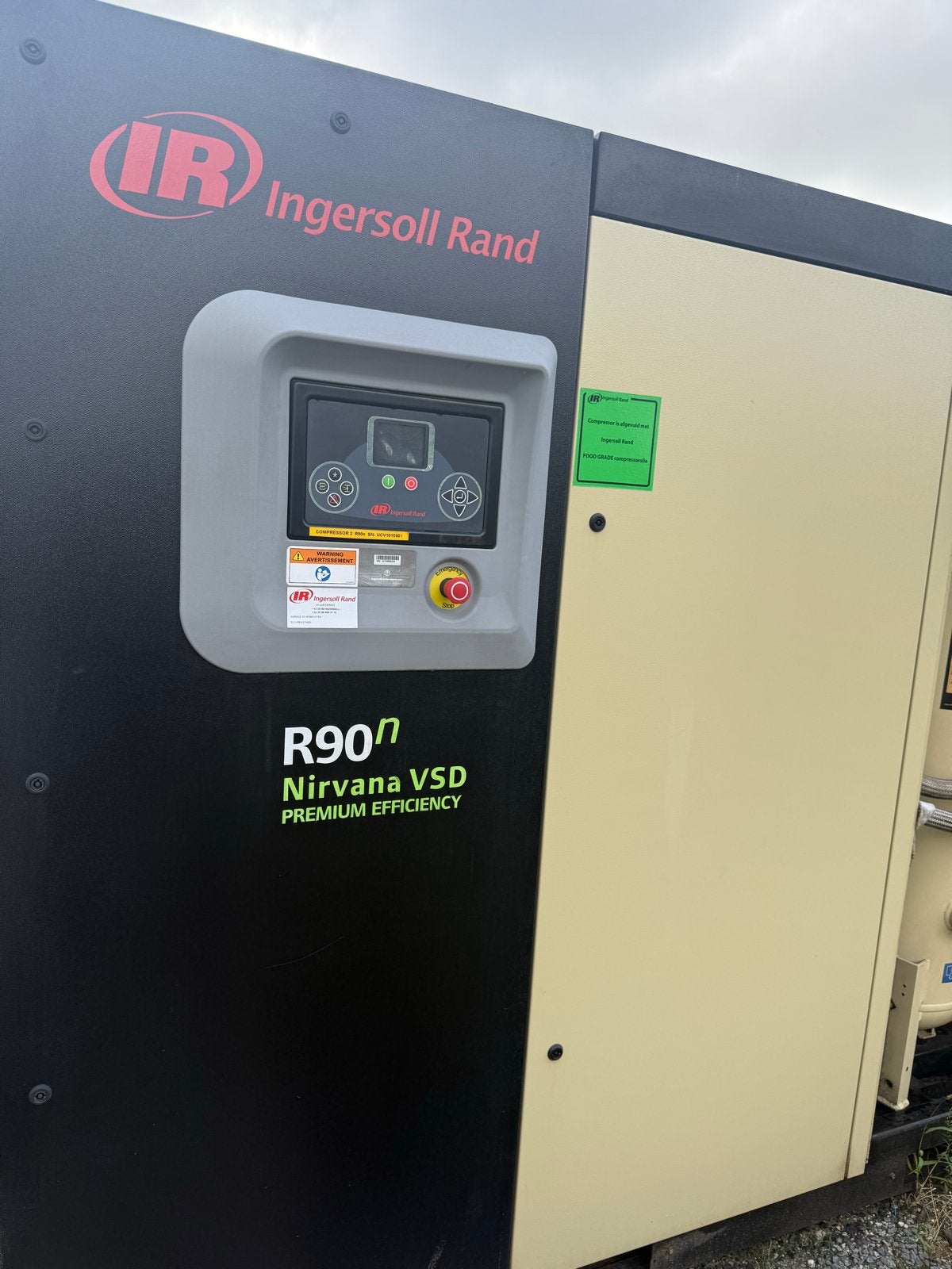 Ingersoll Rand R90n Nirvana VSD - Voor onderdelen/export, Ophalen