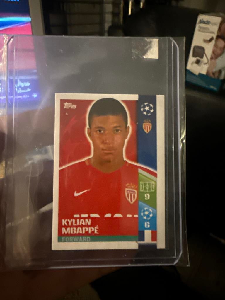 Kylian Mbappé Rookie Kaart - Topps Champions League, Ophalen of Verzenden, Zo goed als nieuw, Buitenlandse clubs, Spelerskaart