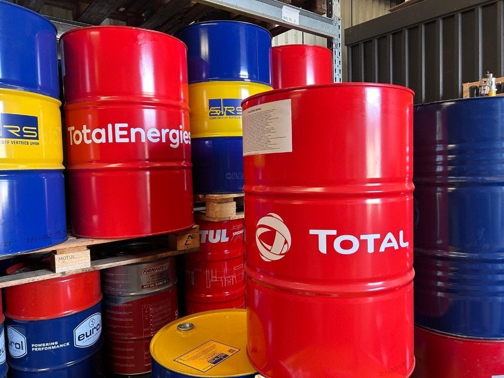 Brandton/ Olievat  200 Liter   Ø 60cm, Ophalen, Gebruikt, Vuurton