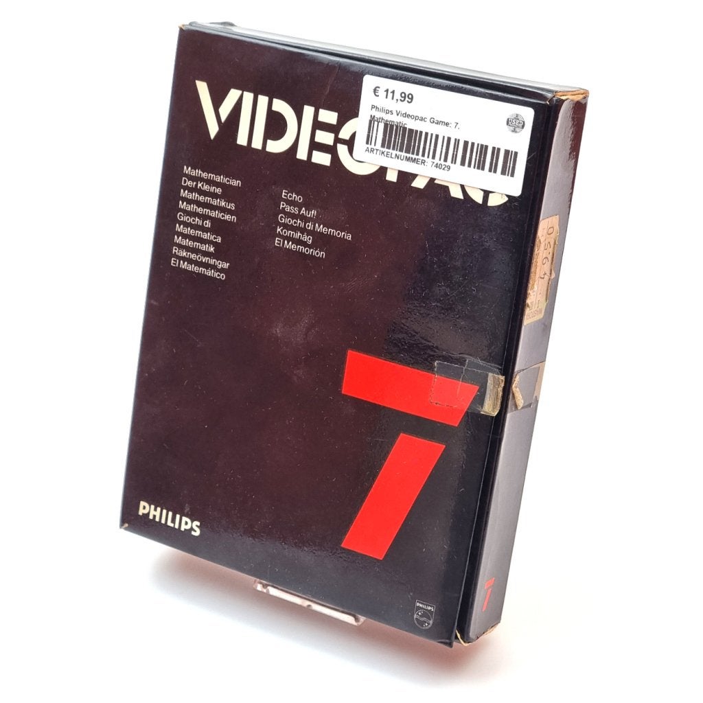 Philips Videopac Game: 7. Mathematic, Philips, Gebruikt, Support@philips.com, Philips Center
Amstelplein 2
1096 BC Amsterdam
Netherlands