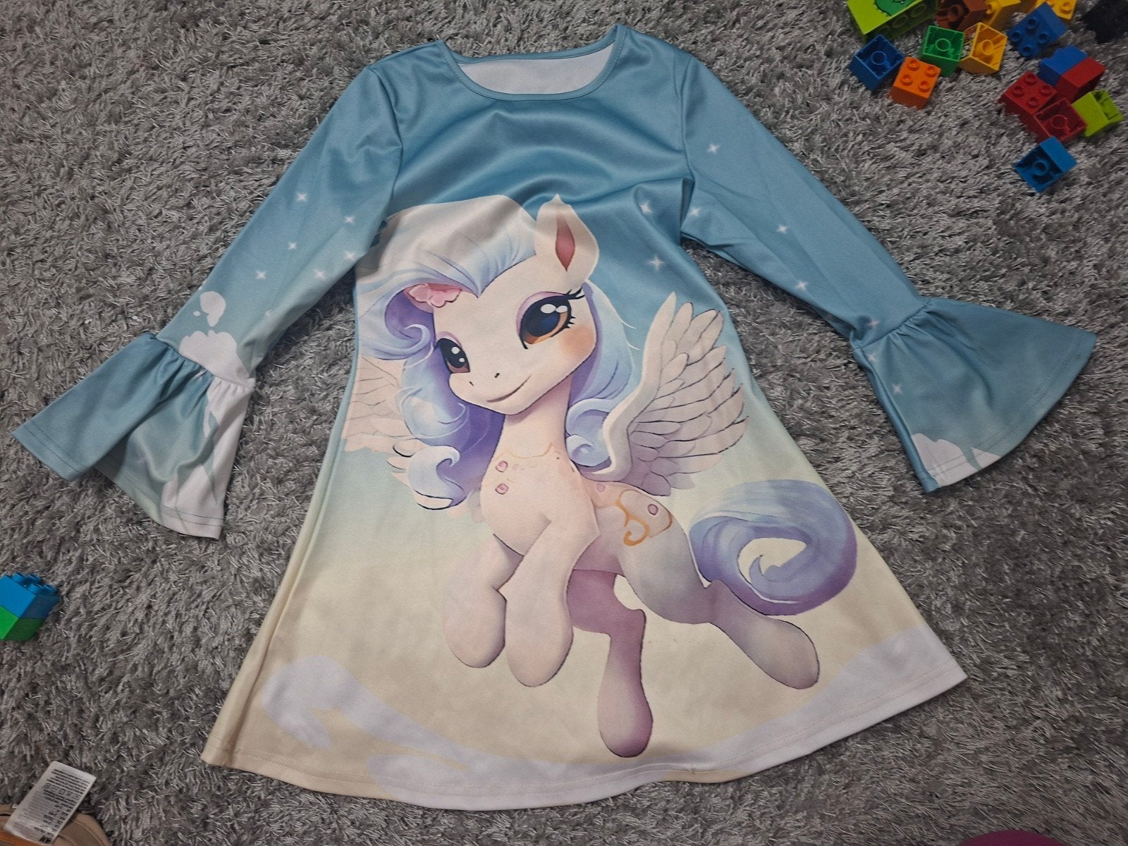 Jurkje met unicorn, maat 116, Verzenden, Gebruikt, Meisje, Jurk of Rok
