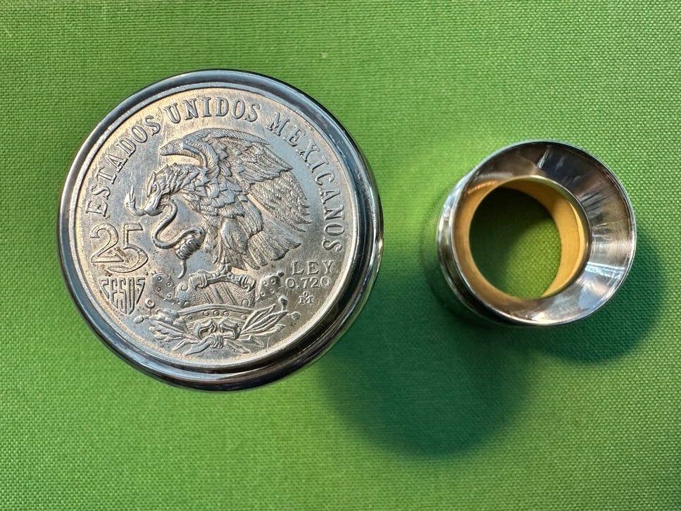 Zilveren wijnstop + druppelvanger 835-950 zilver, Antiek en Kunst, Ophalen of Verzenden, Zilver