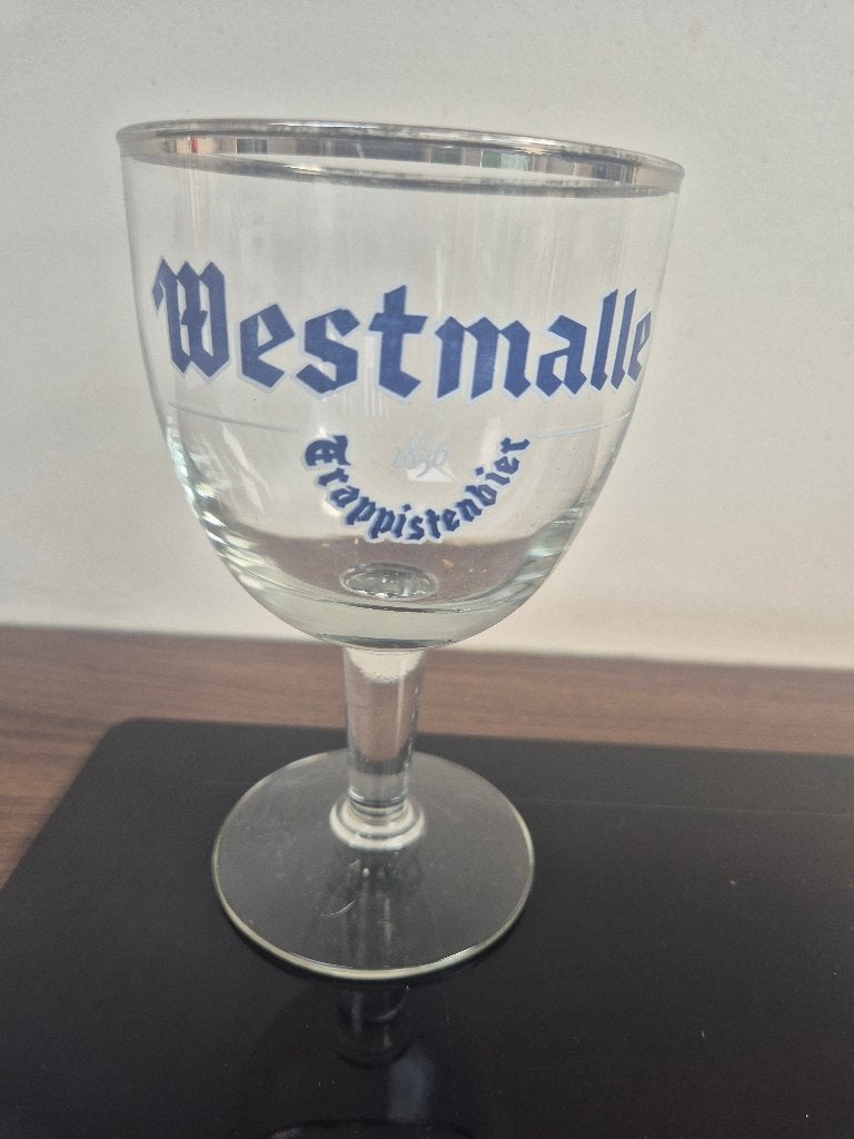 Vintage WESTMALLE bierglas, Verzamelen, Ophalen of Verzenden, Zo goed als nieuw, Glas of Glazen, Overige merken