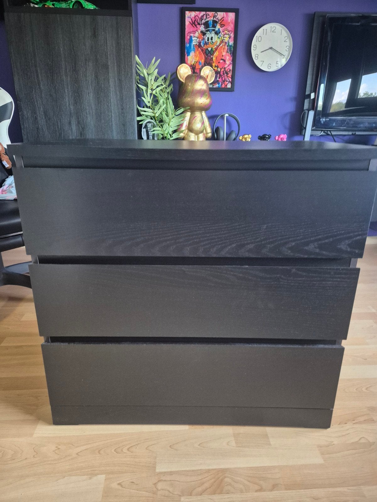 2x IKEA Malm ladekast zwart/bruin houtmotief (80x48x78cm), Ophalen
