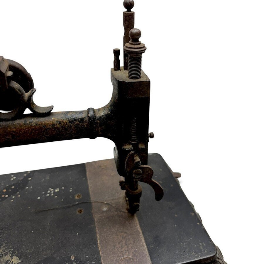 Antieke gietijzeren naaimachine, eind 19e eeuw, Ophalen of Verzenden