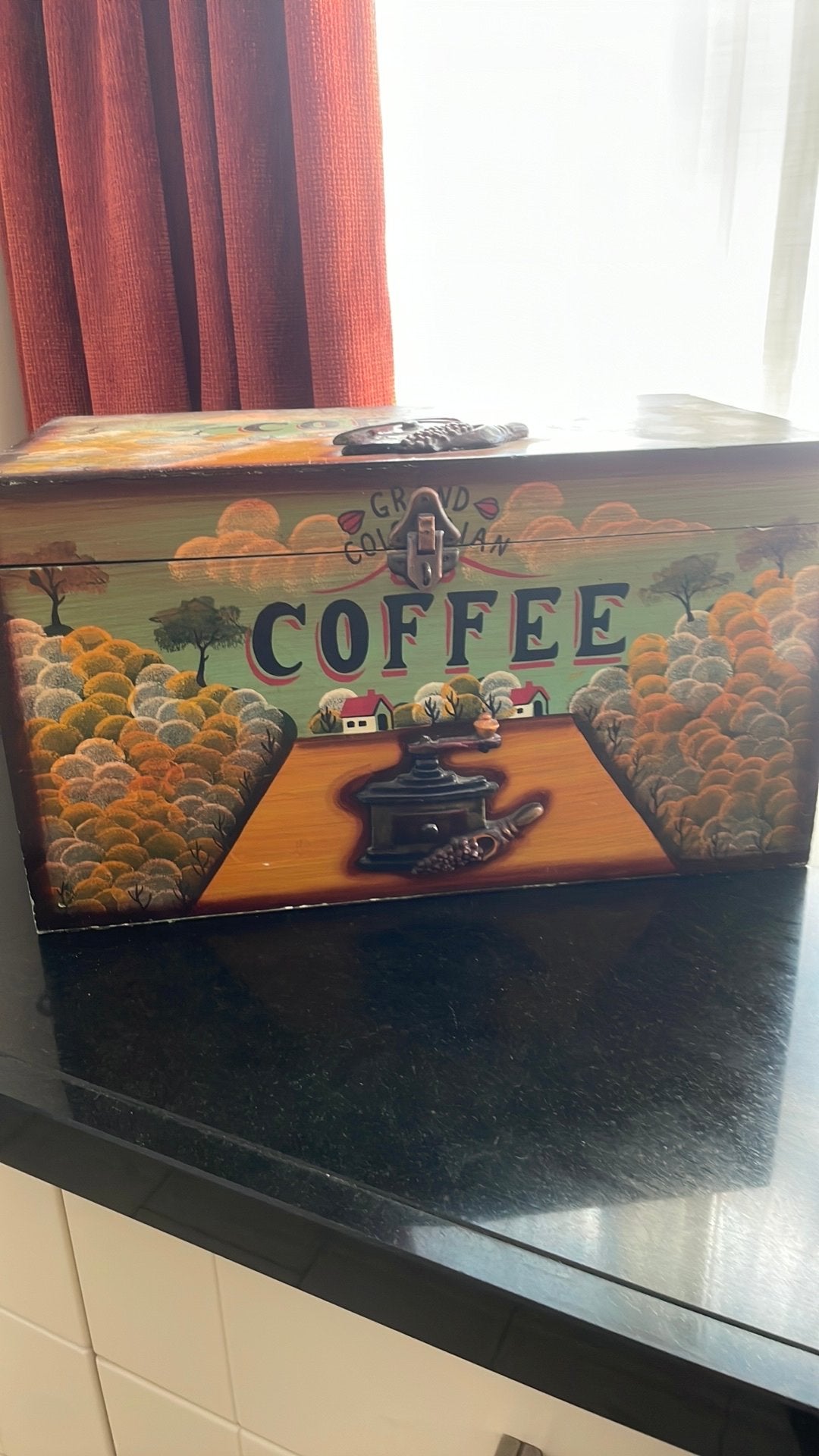 Oude Coffees Kist - Vintage Opbergkist, Ophalen of Verzenden
