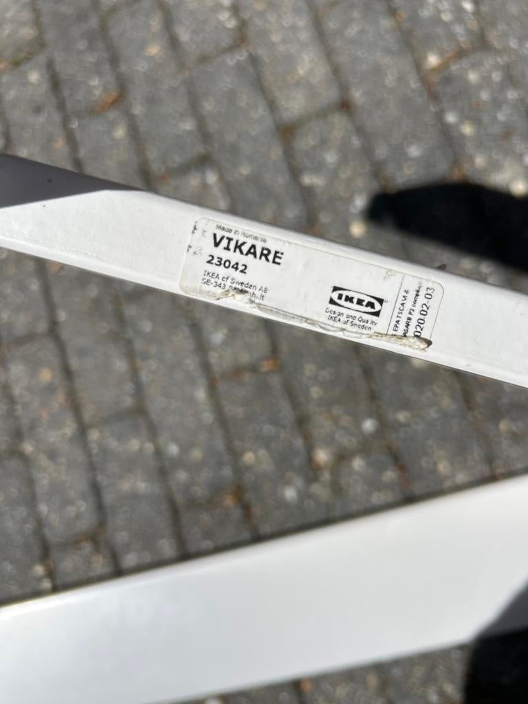 IKEA VIKARE Bedhekje - Wit (2 stuks), Ophalen, Gebruikt, Minder dan 140 cm, Minder dan 70 cm