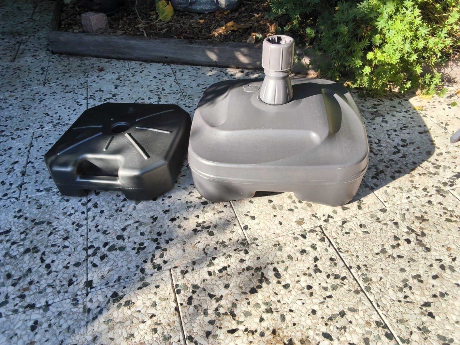 parasolvoet,  water of zand  groot & klein model., Ophalen of Verzenden, Zo goed als nieuw, Minder dan 1 meter, Parasolvoet
