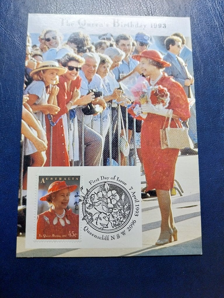 Fdc Queen Elizabeth maximumkaart, Verzenden, Gestempeld, Koningshuis