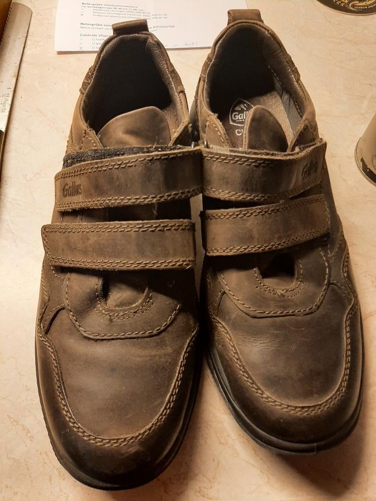 bruine herenschoenen GALLUS maat 44 klittenband, Kleding | Heren, Schoenen, Gallus, Bruin, Overige typen, Ophalen of Verzenden