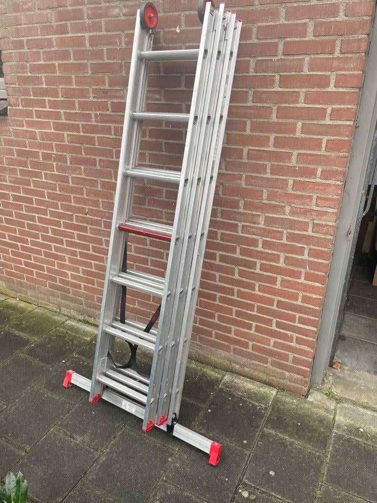 Altrex 3 x 7 ladder, Doe-het-zelf en Verbouw, Ladders en Trappen, Ophalen, Zo goed als nieuw, 4 meter of meer