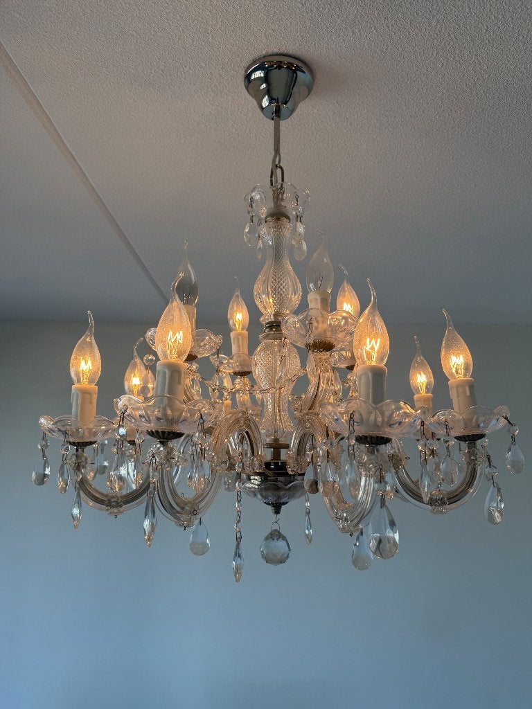 Kroonluchter, Huis en Inrichting, Ophalen, Gebruikt, Glas