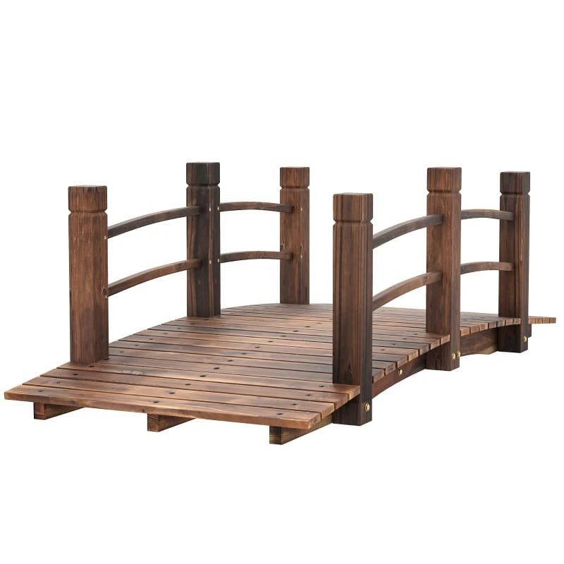 Decoratieve vijverbrug Houten Tuinbrug - 152,5 cm, Ophalen of Verzenden, Nieuw