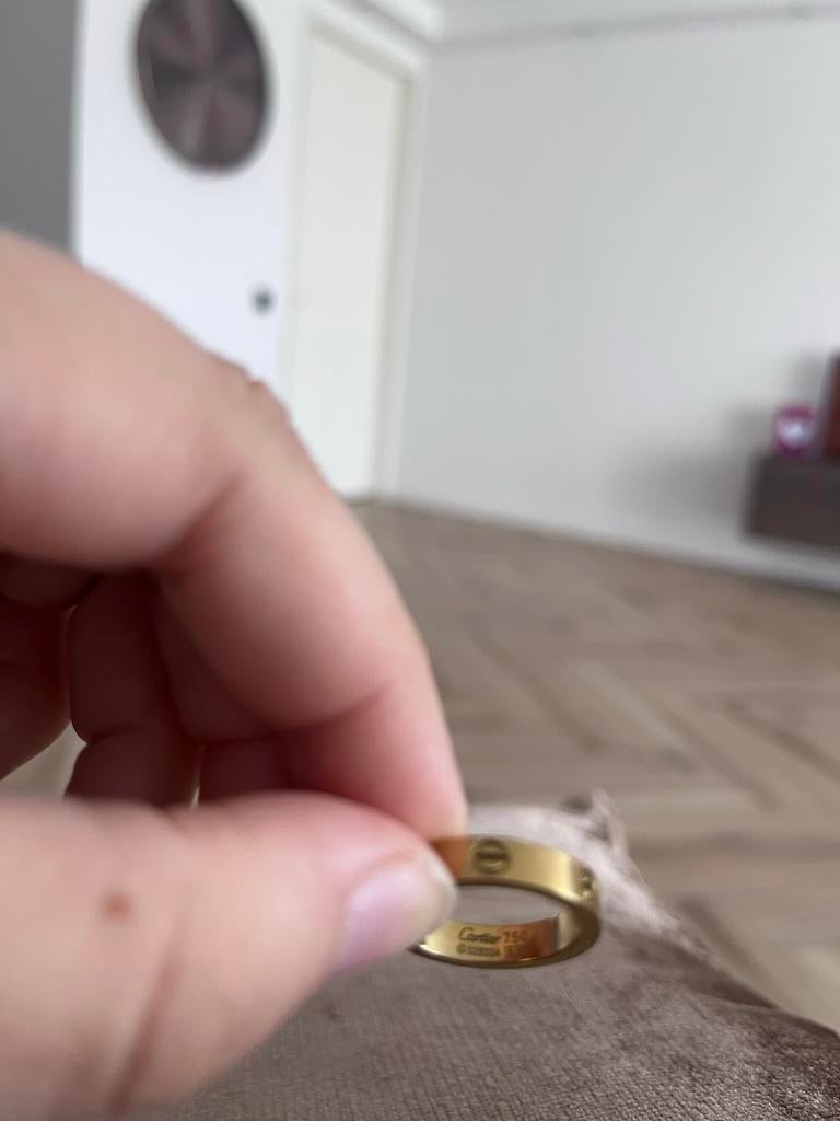Verguld gouden Cartier ring - Maat 16, Overige materialen, Ophalen of Verzenden, Dame, Goud