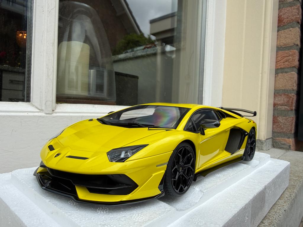1:18 Lamborghini Aventador SVJ Pearl Yellow Autoart 79175, Auto, Autoart, Nieuw, Ophalen of Verzenden