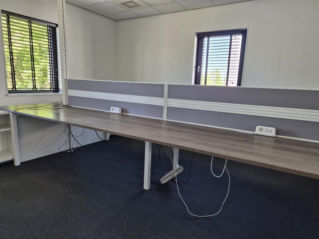 BENCH WERKPLEK | 4 PERSOONSBUREAU | MET LADE KASTEN, Ophalen, Metaal, Bruin, Overige merken