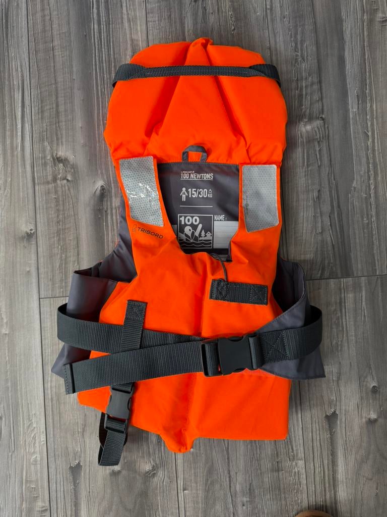 Reddingsvest 15/30 kg Tribord, Ophalen of Verzenden, Zo goed als nieuw, Kind, Reddingsvest of Zwemvest