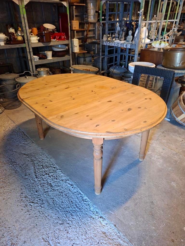 Eetafel massief grenen, Huis en Inrichting, Tafels | Eettafels, Ophalen, ., Rond, .