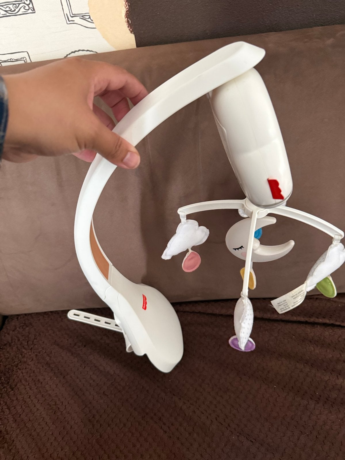 Fisher-Price Wolkenmobiel met geluid en licht, Ophalen of Verzenden, Zo goed als nieuw, Mobiel, Met licht