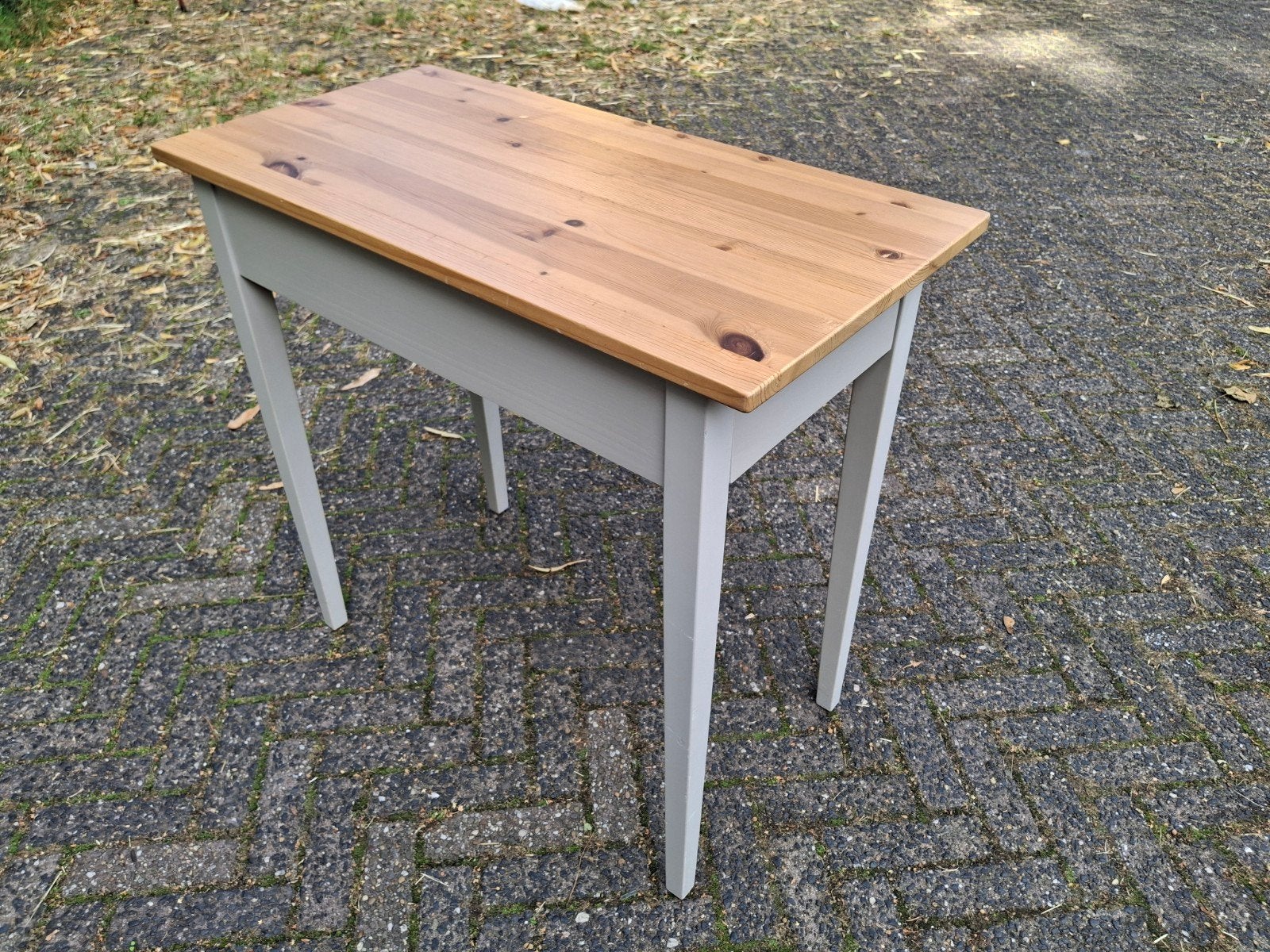 IKEA NORRÅSEN klein laptoptafel houten bureau met twee lades, Sba, 1103bg, Zo goed als nieuw, IKEA