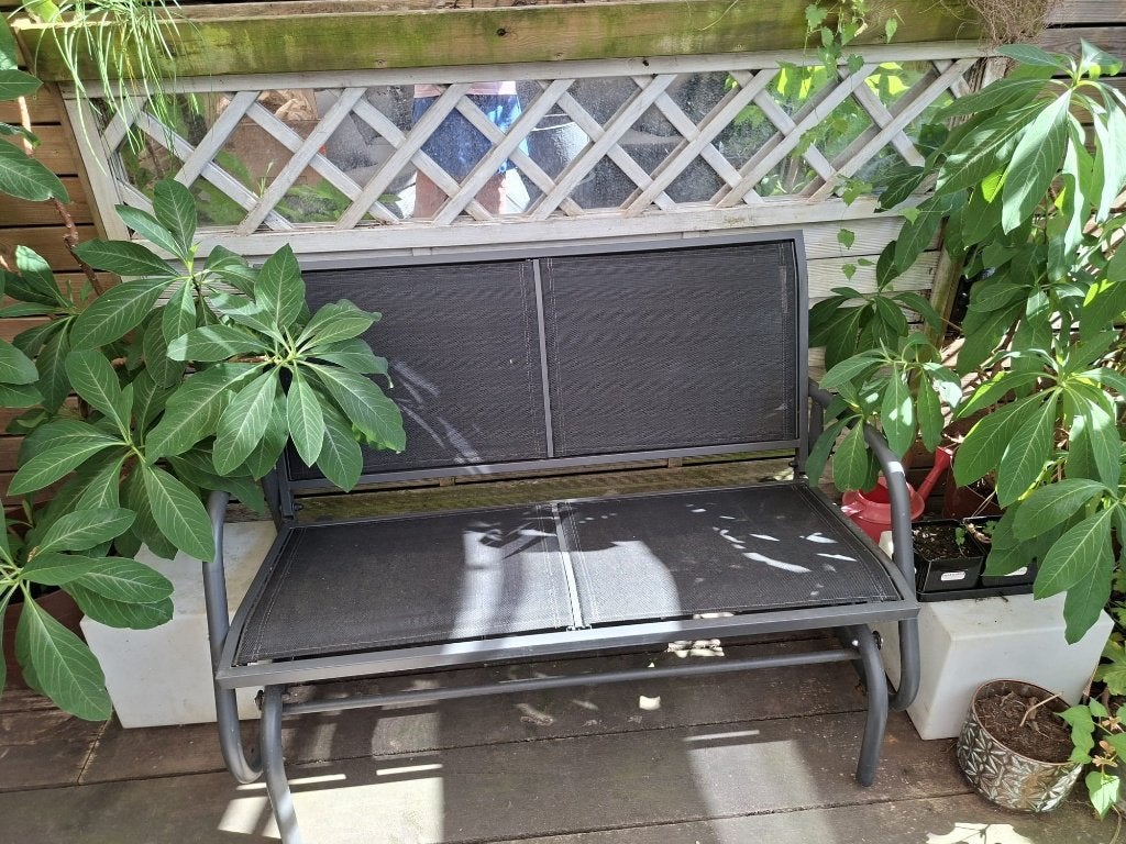 schommelbank tuin, Ophalen, Zo goed als nieuw, Aluminium, Schommelbank