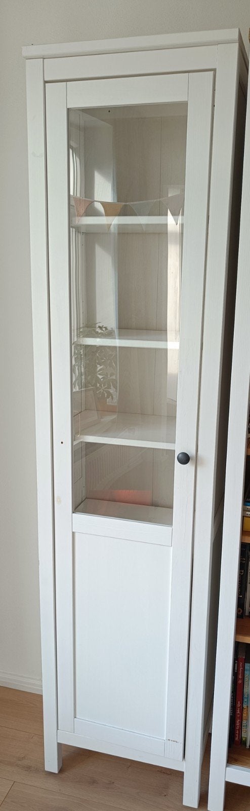 witte HEMNES vitrinekast - 200x48x35 cm - Gebruikt, Ophalen, Minder dan 50 cm, 200 cm of meer, 25 tot 50 cm
