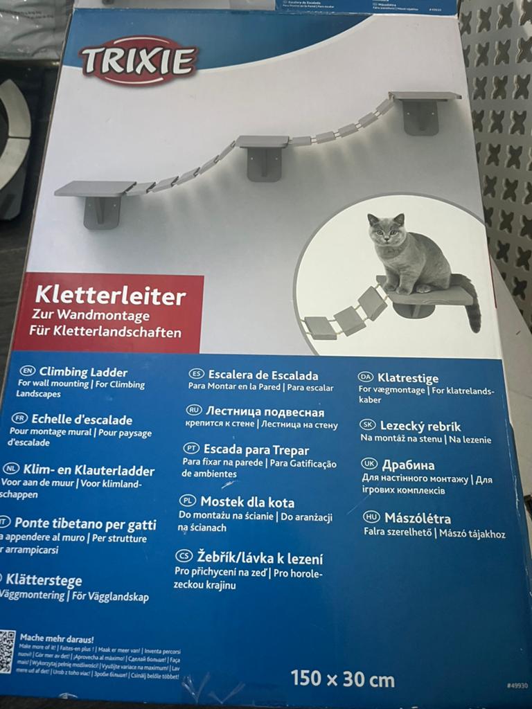 Trixie Klim/Klauterladder Wand grijs nieuw!, Dieren en Toebehoren, Ophalen of Verzenden, Zo goed als nieuw