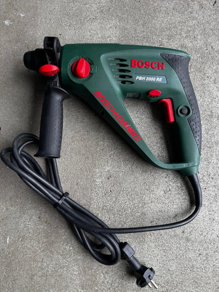 Bosch Slagboormachine PBH 2000 RE met koffer, Boor- en/of Breekhamer, Ophalen of Verzenden, Klopboormechanisme, Gebruikt
