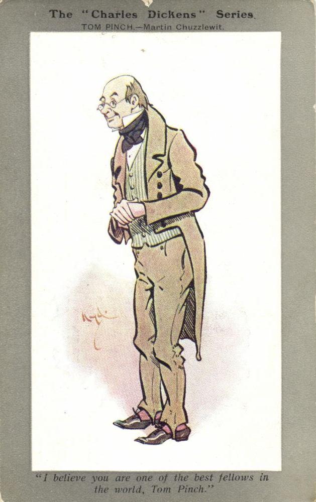 Charles Dickens Series Tom Pinch, Martin Chuzzlewit (1910s), Verzamelen, Ophalen of Verzenden, Voor 1920, Ongelopen, Sterren en Beroemdheden