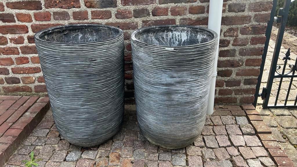 2x Capi Nature RibNL Vaas Elegant Planten Sierpotten, Ophalen, Kunststof, Gebruikt, 40 cm of meer