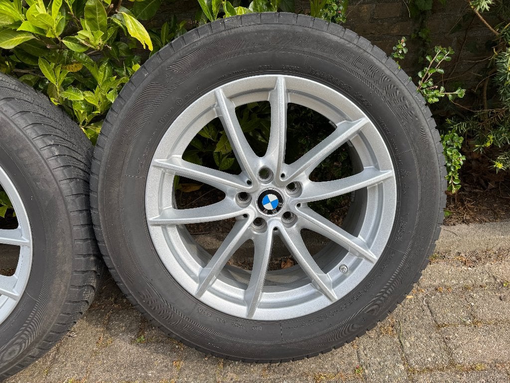 Originele BMW 18 inch V-spaak styling 618 winterset, 18 inch, Gebruikt, Banden en Velgen, Personenwagen