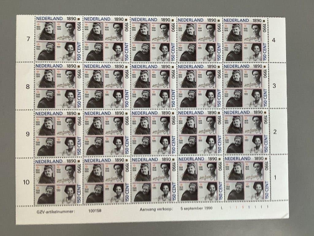 100 jaar Oranjevrouwen NVPH 1455 in half vel, Postzegels en Munten, Postzegels | Nederland, Ophalen of Verzenden, Postfris