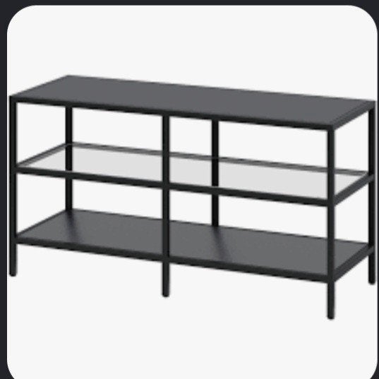 tv meubel zwart/bruin met en glasplaat, Ophalen, 50 tot 100 cm, Zo goed als nieuw, Minder dan 100 cm