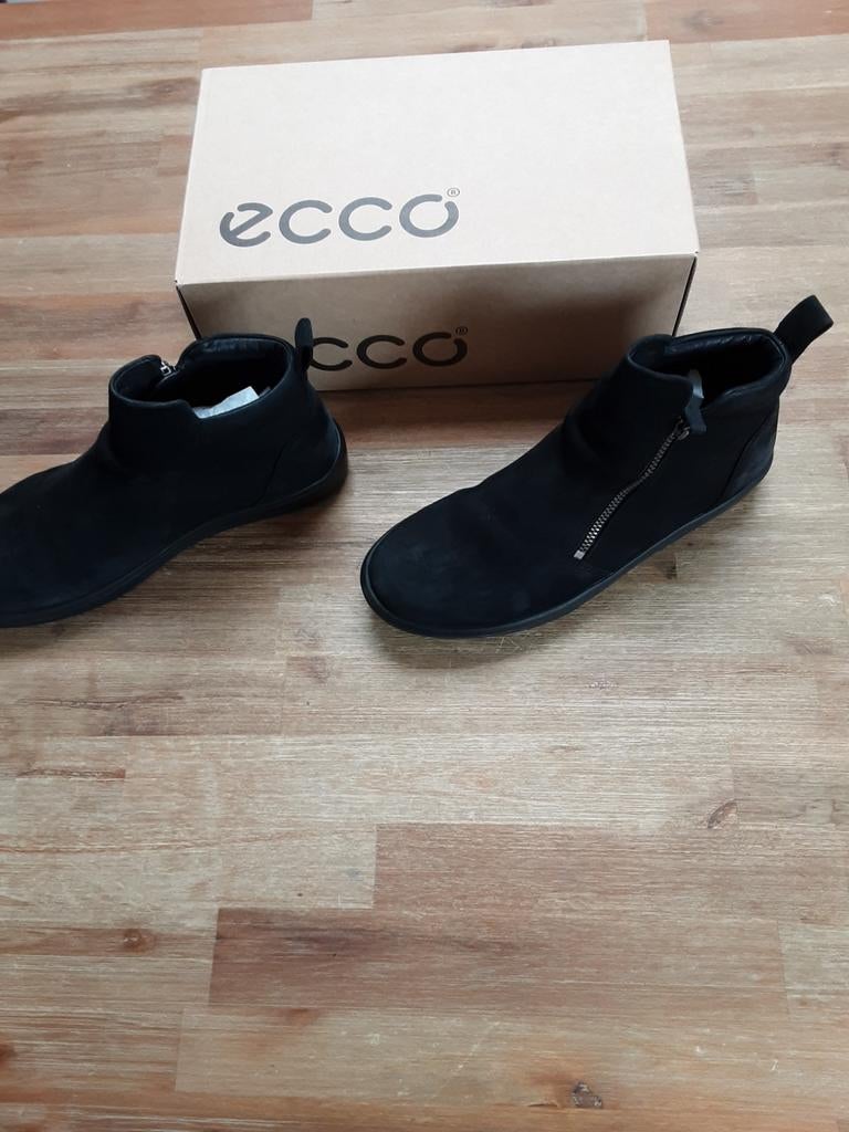 Ecco dames schoen maat 39 zwart leer, Ecco, Zwart, Lage of Enkellaarzen, Ophalen of Verzenden