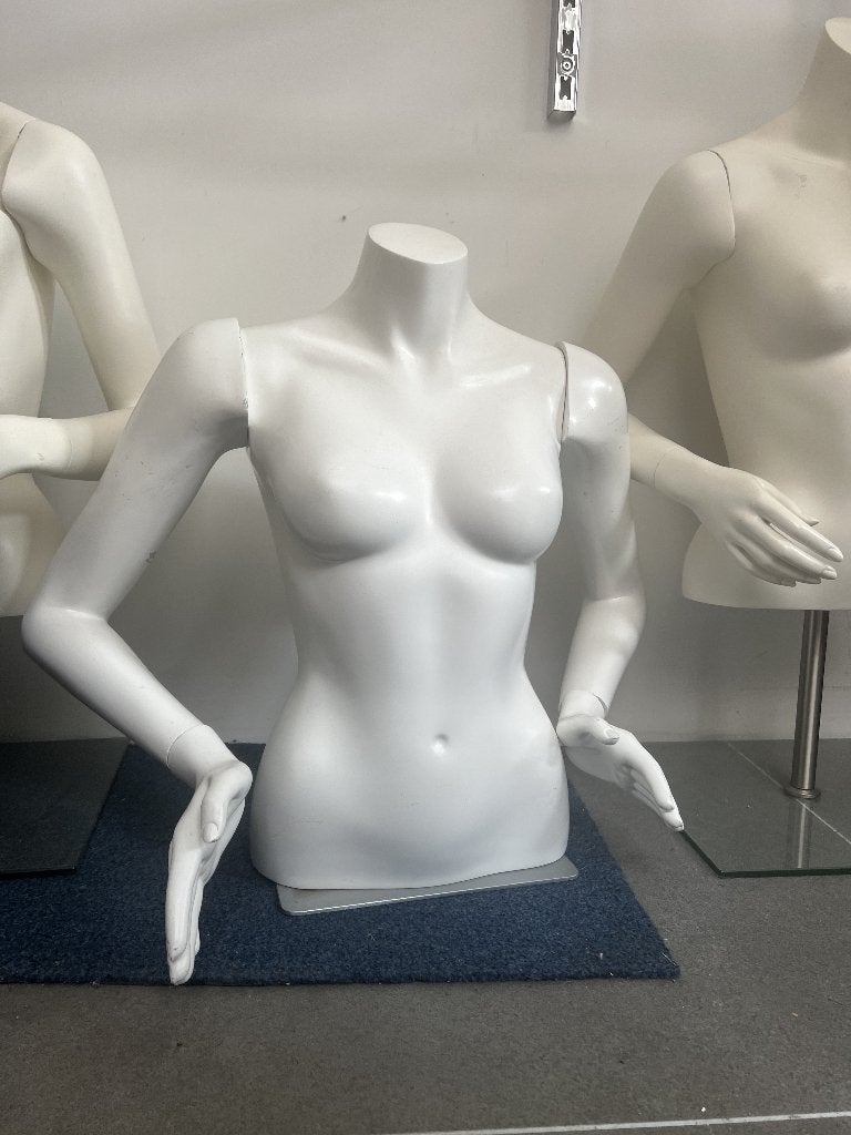 Witte torso paspop met armen - per stuk, Onbekend, Ophalen, Zo goed als nieuw