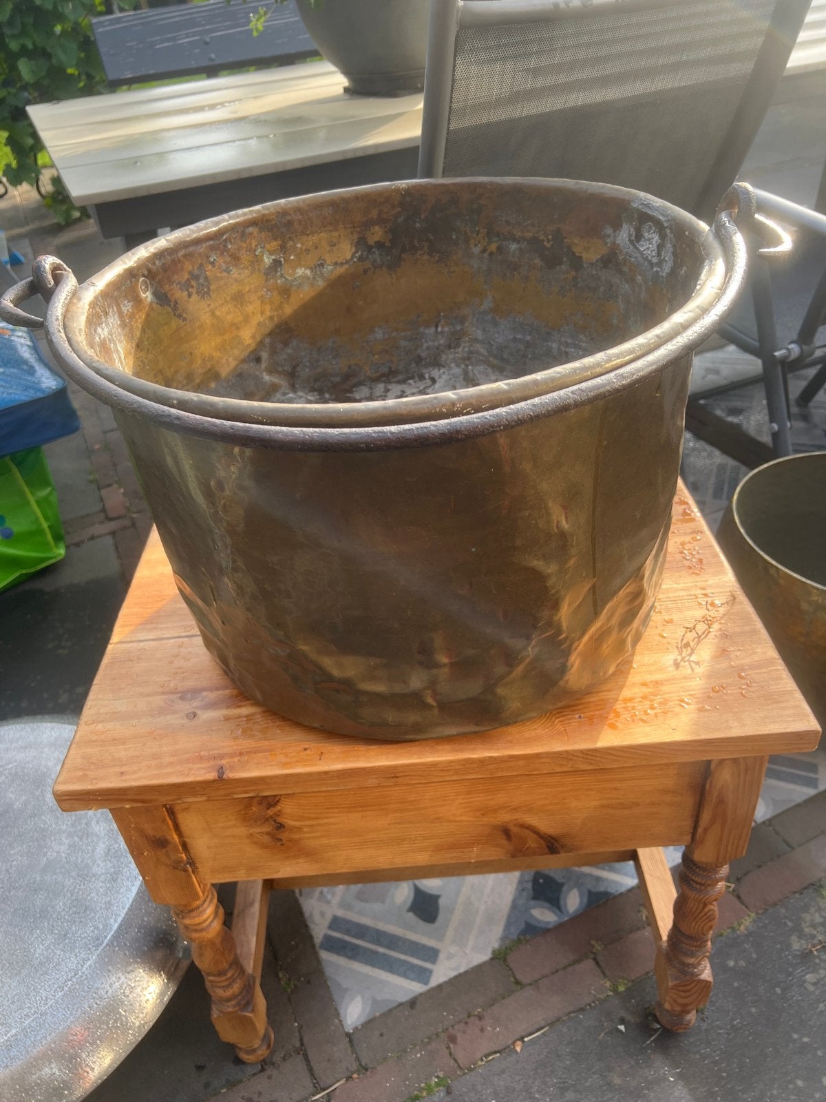 Antieke Koperen Ketel / Pot - Decoratief en Robuust, Antiek en Kunst, Ophalen of Verzenden, Koper