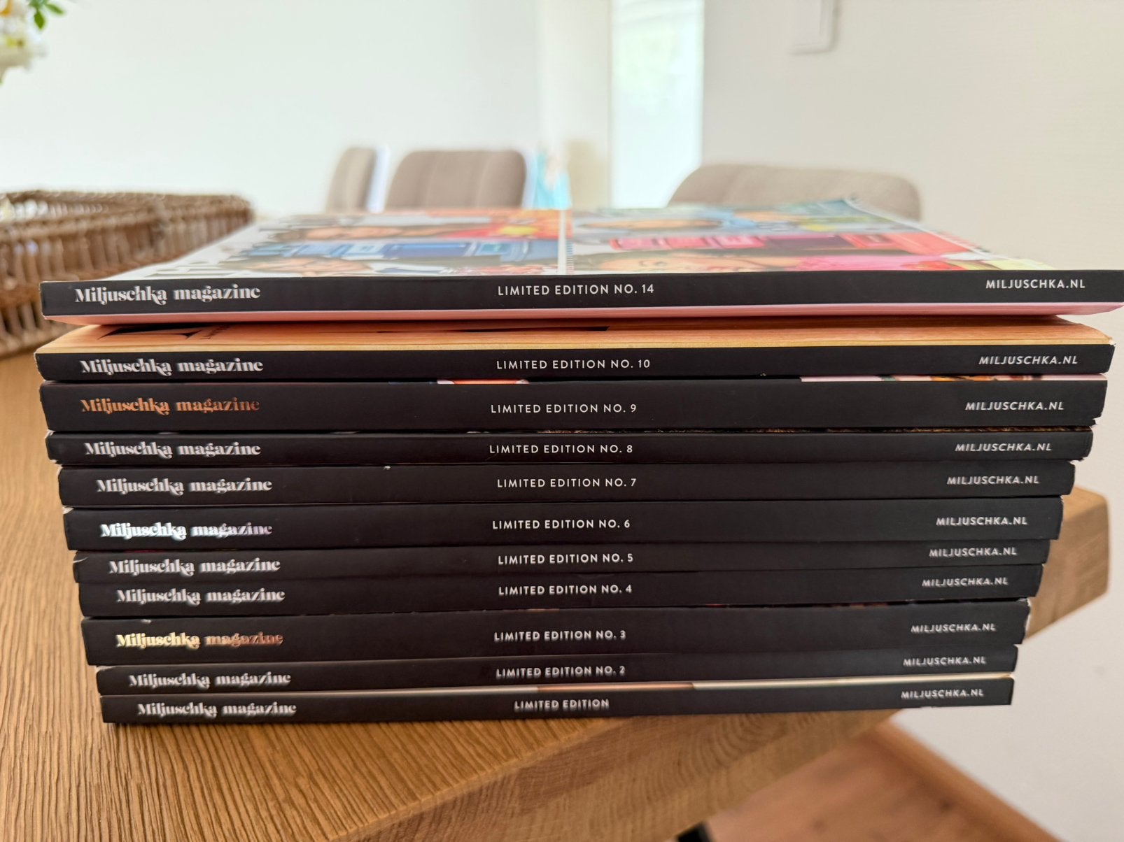 Miljuschka tijdschriften - limited editions, Boeken, Tijdschriften en Kranten, Gelezen, Damesbladen, Ophalen