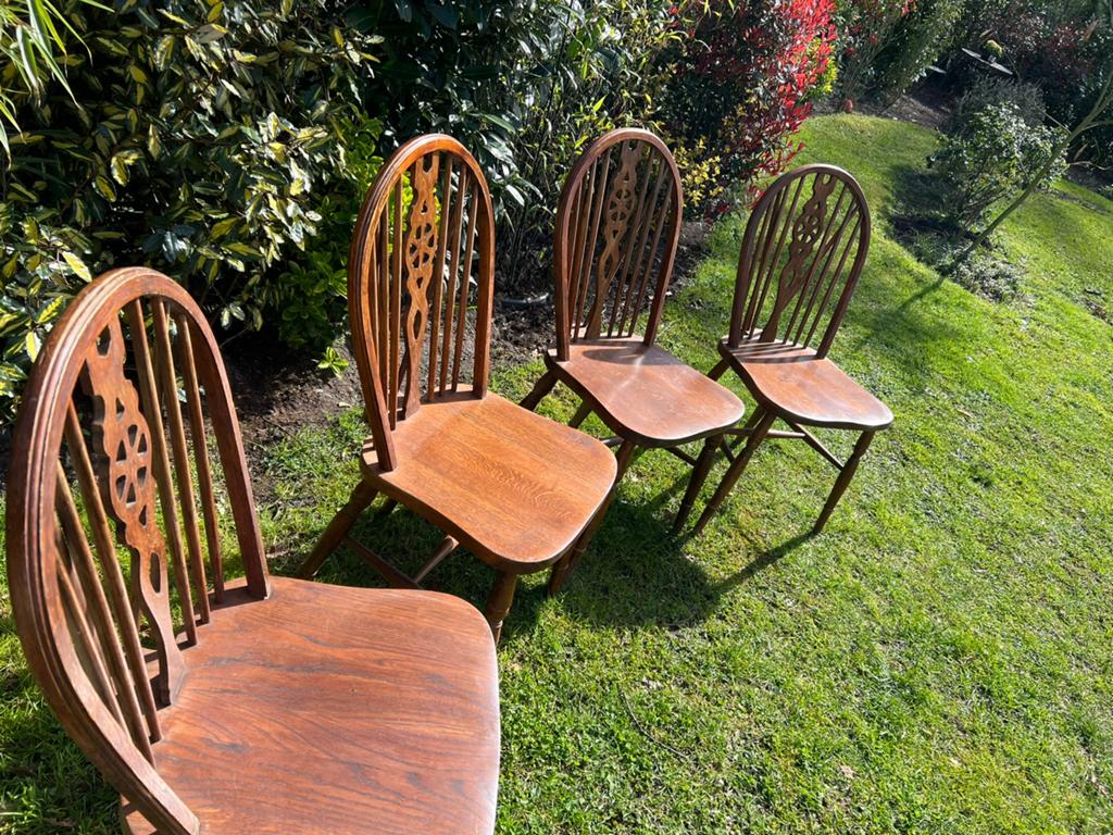 Windsor stoelen - 4 x, Antiek en Kunst, Antiek | Meubels | Stoelen en Banken, Ophalen