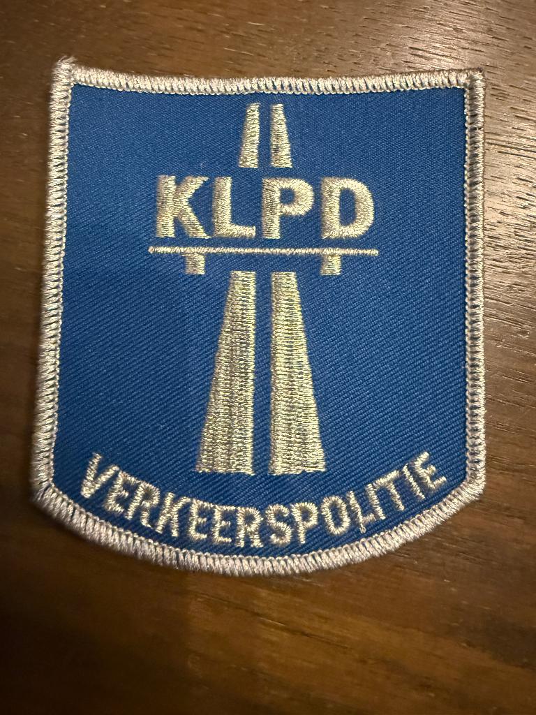 patch KLPD verkeerspolitie (vintage), Ophalen of Verzenden, Marechaussee, Nederland, Embleem of Badge