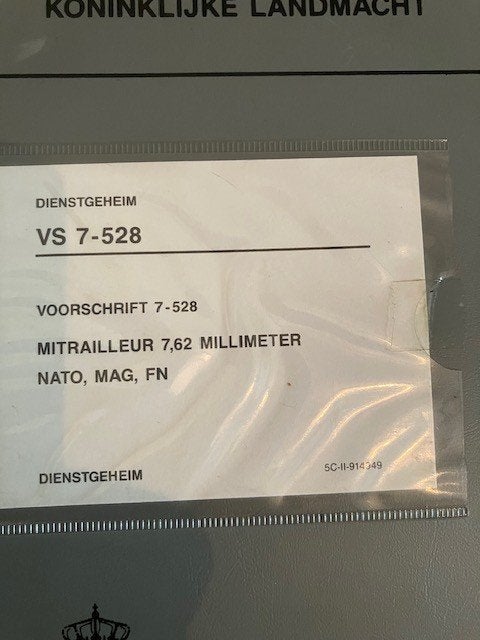 Voorschrift  Bren, MAG, Diemaco, Bren, .50, Karabijn, etc..., Ophalen of Verzenden, Landmacht, Nederland, Overige typen