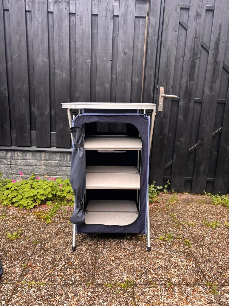 Camping opvouwbare kast blauw, Ophalen, Gebruikt, Campingkast