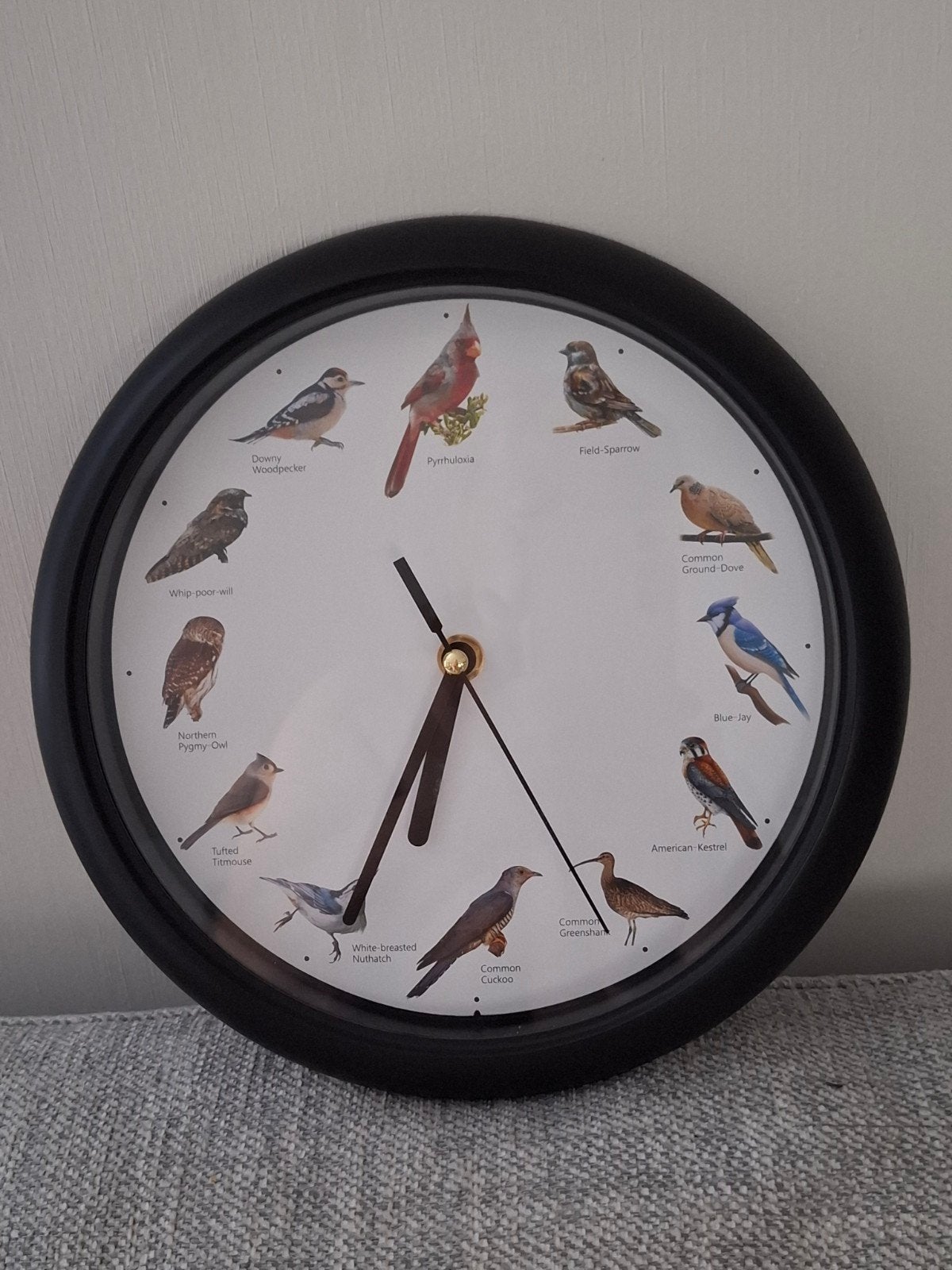 Vrolijke Wandklok met Vogelgeluiden - Zo goed als nieuw, Ophalen, Zo goed als nieuw, Analoog, Wandklok