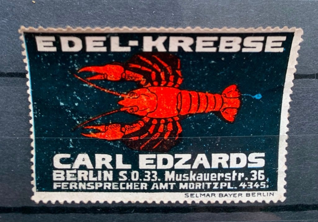 Sluitzegel Duitsland Berlin edel krebse Carl Edzards, Postzegels en Munten, Verzenden, Overige periodes, Gestempeld