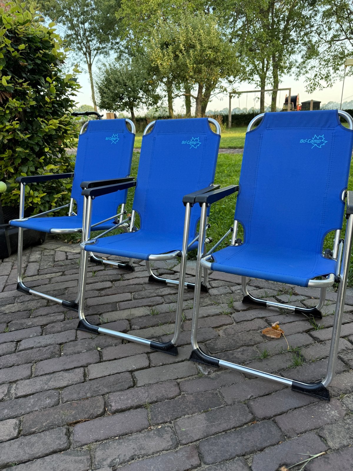 Inklapbare kinder-campingstoelen - 3 stuks, Caravans en Kamperen, Ophalen, Zo goed als nieuw, Campingstoel