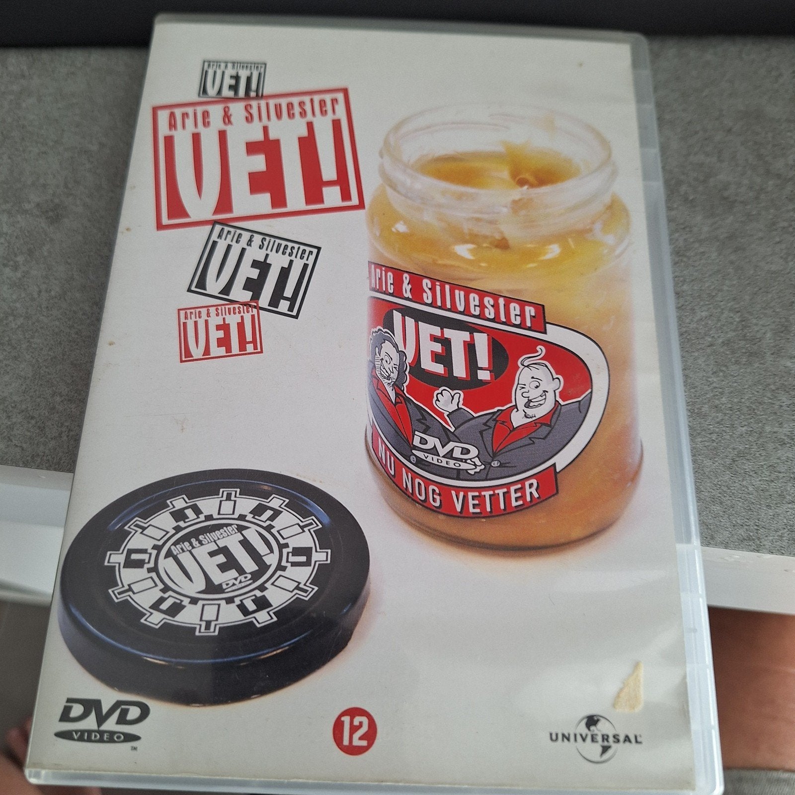 Arie & Silvester VET! DVD - Cabaret en Humor, Cd's en Dvd's, Gebruikt, Vanaf 12 jaar, Inclusief doosje, Ophalen of Verzenden
