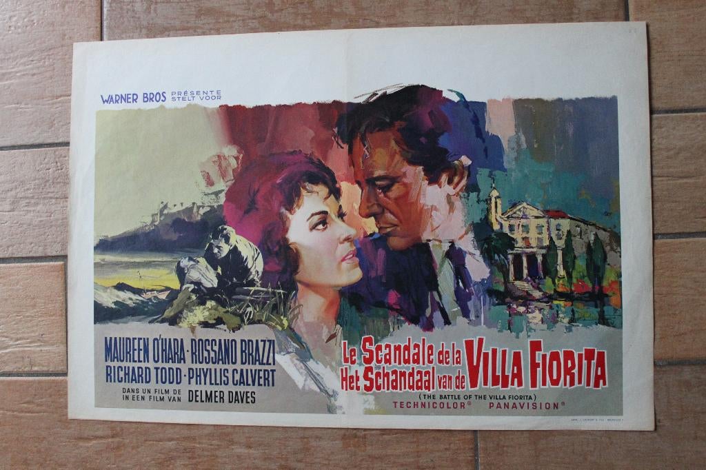 filmaffiche The Battle of the Villa Fiorita 1965 filmposter, Verzamelen, Posters, Zo goed als nieuw, Film en Tv, A1 t/m A3, Rechthoekig Liggend