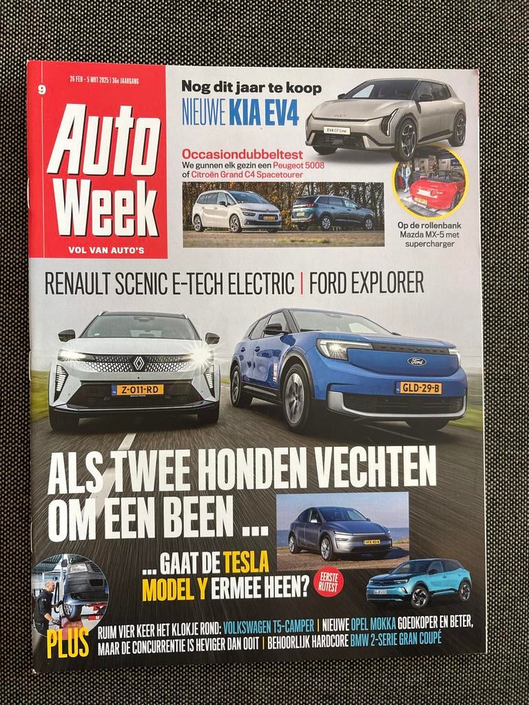 AutoWeek Magazine 26 Feb - 5 Mrt 2025 - Nieuwe Kia EV4, Ophalen of Verzenden, Nieuw