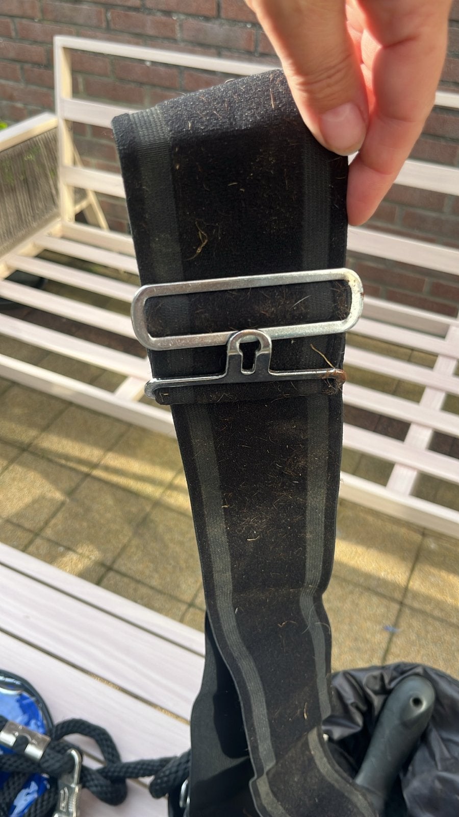 Zwarte elastische dekensingel, Dieren en Toebehoren, Ophalen, Gebruikt
